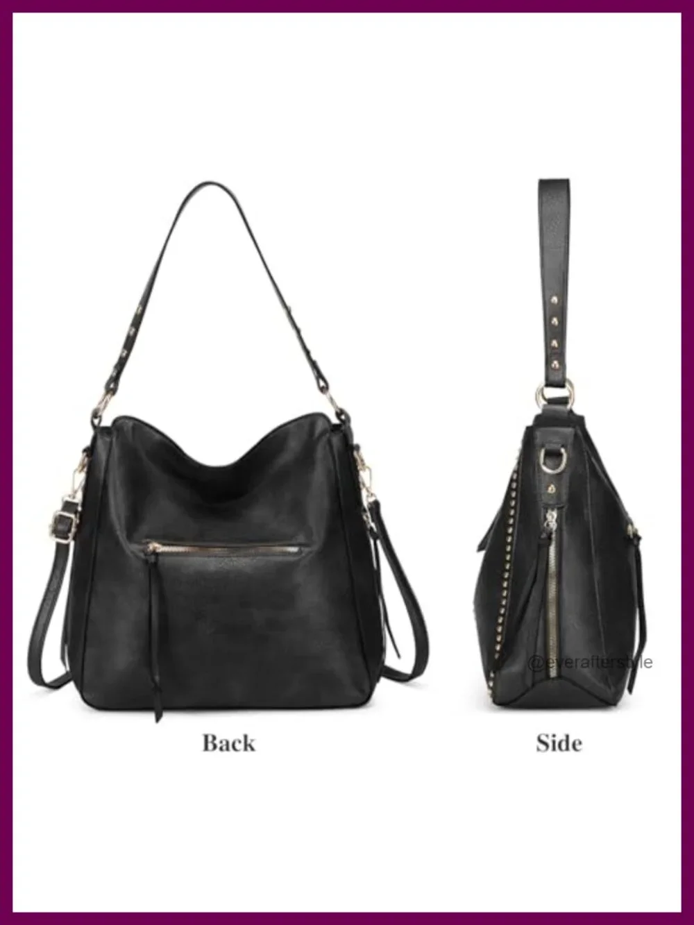 Hobo Bags for Women 2 Piece Set PU Leather Tote Crossbody with Wallet